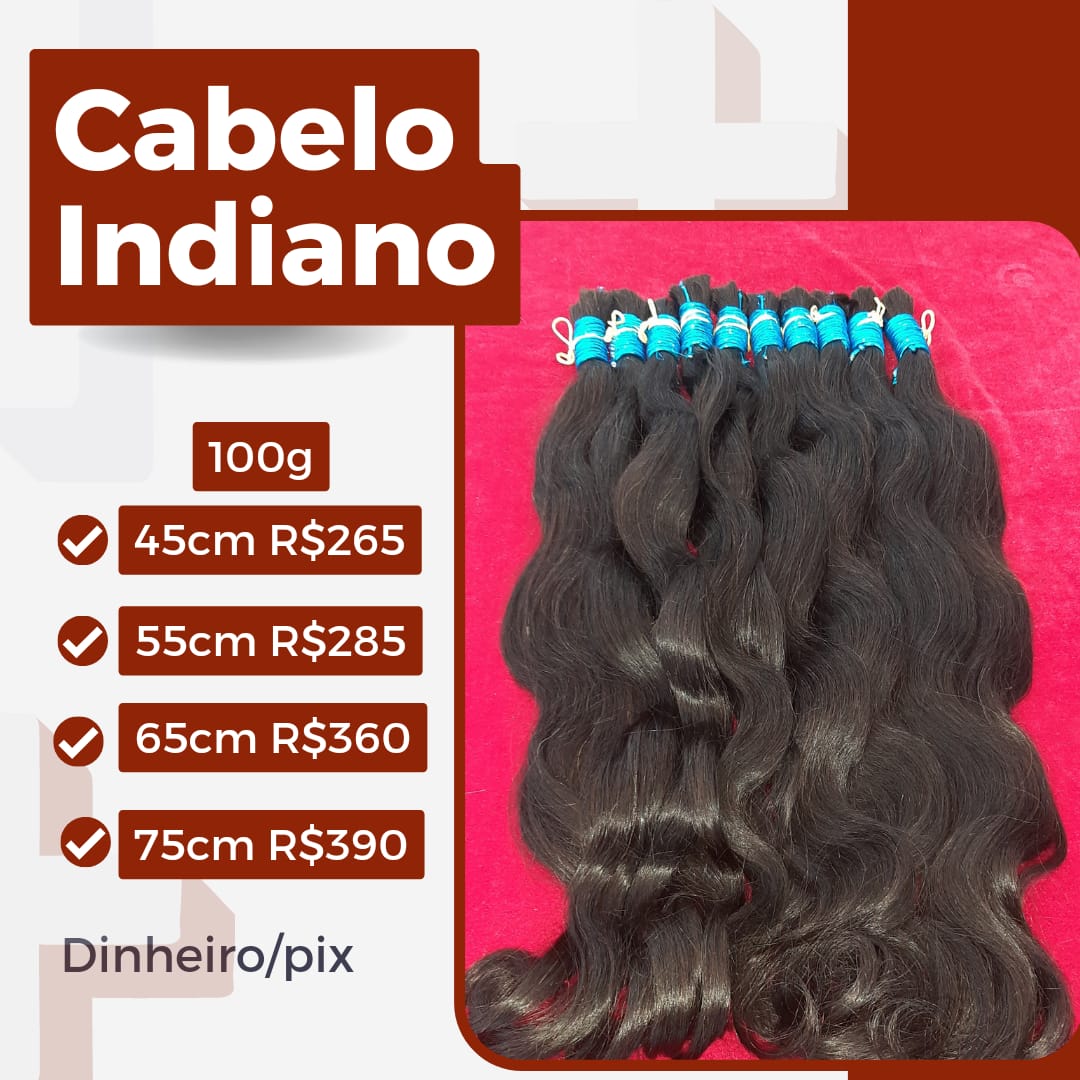 Lindo Cabelo Humano Indiano, Produto p/ Cabelos Feminino Humano Indiano  Nunca Usado 90499743